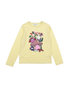 Marc Jacobs Kids Yellow Cosmic Nature T-shirt In Yellow