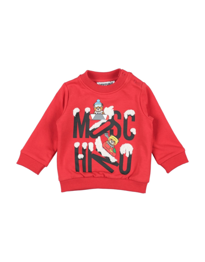 Moschino Baby Sweatshirts In Red