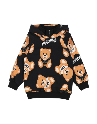 Seven For All Mankind Hooded Sweatshirt All Over Print In Black