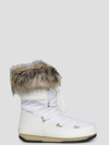 Moon Boot Monaco Faux Fur-trimmed Shell And Faux Leather Snow Boots In White