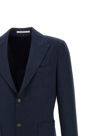 Eleventy Wool And Cashmere Blazer In Blu