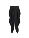 Loewe Draped Wool Trousers In Black