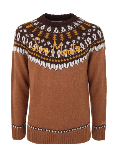 Mc2 Saint Barth Heron Nordic Soft Round-neck Sweater In Emb Mori Icelandic