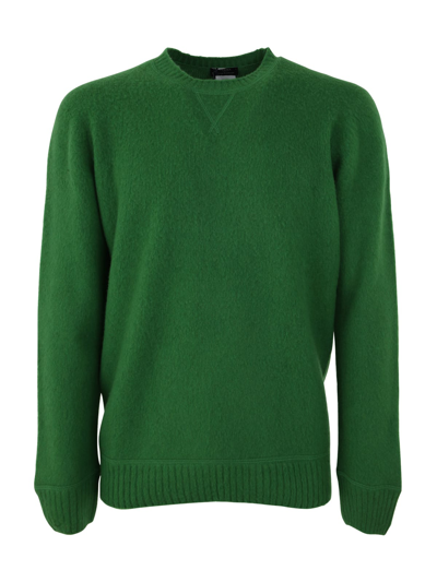 Barba Napoli Round Neck Pullover In Green