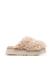 Ugg Shearling-design Slip-on Mules In Sand