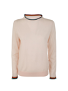 Paul Smith Womens Knitted Pullover With Integral Neck In Off White