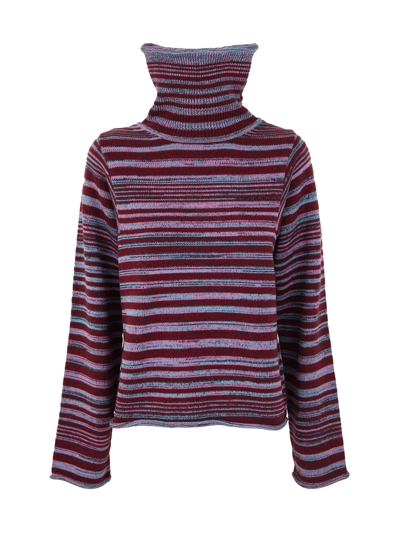 Ps By Paul Smith Womens Knitted Roll Neck Pullover In Multicolor
