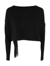 Pierantonio Gaspari Jersey Blouse In Black Ecru