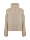 Seventy Soft Stretch Turtleneck Pullover In Cream