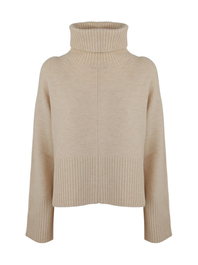 Seventy Soft Stretch Turtleneck Pullover In Cream