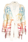 Canessa Psychedelic Cardigan In Beige