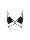 Nensi Dojaka Stretch Gabardine Angular Bra In Black