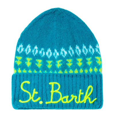 Mc2 Saint Barth Woman Ultra Soft Beanie With Nordic Jacquard