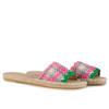 Mc2 Saint Barth Slip-on Interwoven Sandals In Pink