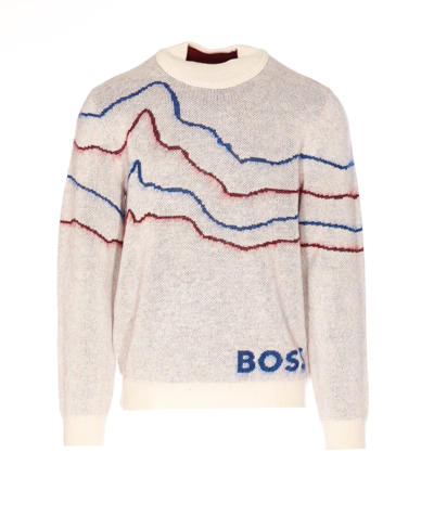 Hugo Boss Logo Jumper In White