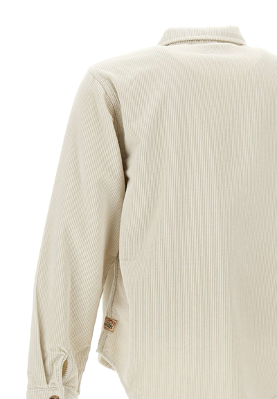 Stussy Wide Wale Cotton Shirt In White