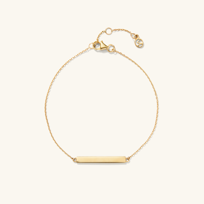 Mejuri Engravable Bar Bracelet In Yellow