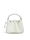 Oscar De La Renta O Handle Raffia Bag In White