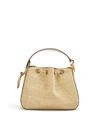 Oscar De La Renta O Handle Raffia Bag In Natural