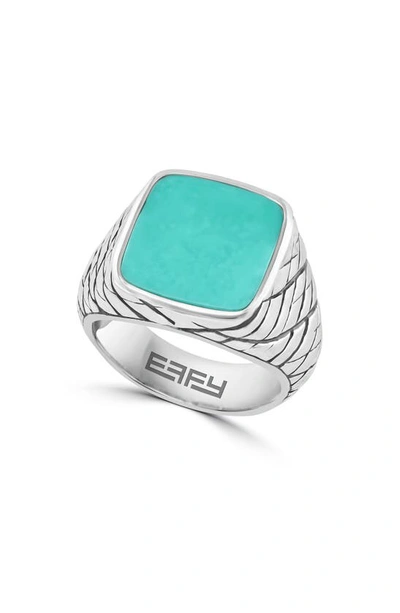 Effy Sterling Silver Turquoise Ring In Blue