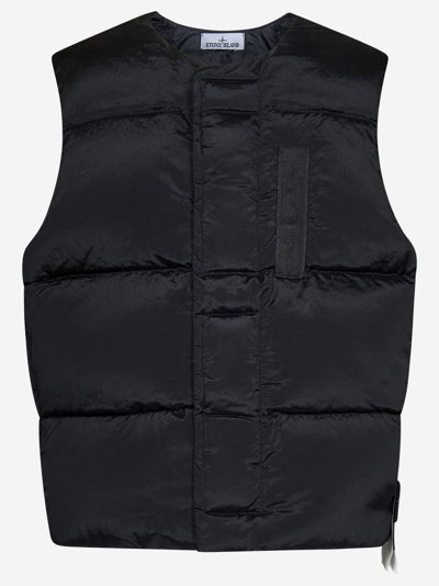 Stone Island Regenerated Down-filled Gilet In Black | ModeSens