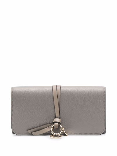 Chloé Alphabet Textured-leather Wallet In 053