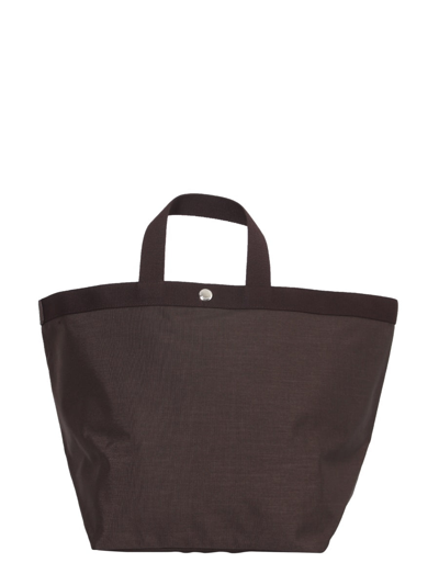 Herve Chapelier Large Shopping Bag In Black