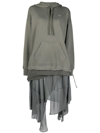 Diesel Drawstring Hooded Dress In Green