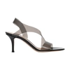 Gianvito Rossi Metropolis 70mm Transparent Sandals In Fume_black