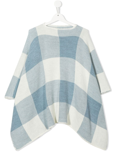 Woolrich Check-pattern Cape In White