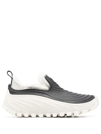 Moncler Black & Off-white Aqua Sneakers In Black White