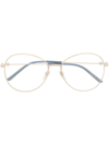 Gucci Round Frame Glasses In Gold
