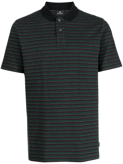 Ps By Paul Smith Striped Cotton Polo Shirt In Multicolour