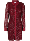 IN THE MOOD FOR LOVE SEQUIN BUTTON-UP DRESS