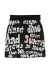 Msgm Intarsia-knit Midi Skirt In Black
