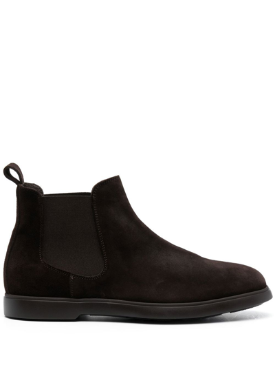 Barrett Suede Side-panel Ankle Boots In Brown