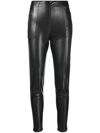 ERMANNO SCERVINO COATED HIGH-WAIST SKINNY TROUSERS