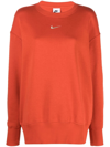 Nike Phoenix Oversized Fleece Sweatshirt In 橘色