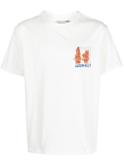 Gramicci Logo-print Cotton T-shirt In White