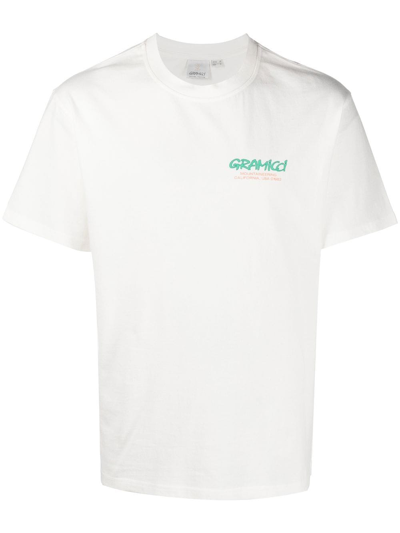 Gramicci Mountaineering Logo-print T-shirt In White