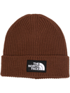 THE NORTH FACE RIBBED-KNIT LOGO-PATCH HAT