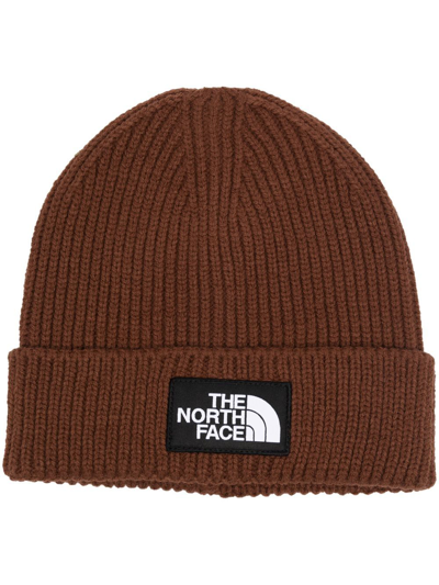 The North Face Logo Box Hat In Brown