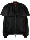 Raf Simons Yoke Detail Puffer Jacket In 黑色