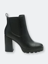 London Rag Sonia Block Heeled Boots In Black
