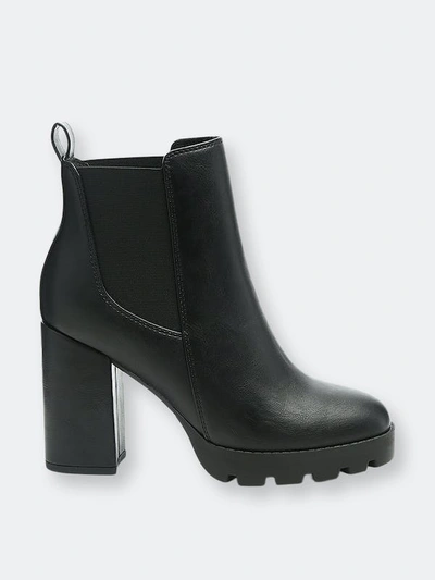 London Rag Sonia Block Heeled Boots In Black
