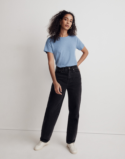 Madewell Whisper Cotton Rib-crewneck Tee In Tranquil Ocean