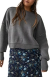 Free People Easy Street Crop Sweater In Lead