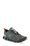 On Gray Cloud X 3 Shift Sneakers In Lead/ Turmeric