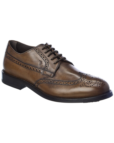 Tod's Leather Oxford In Brown