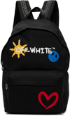 OFF-WHITE KIDS BLACK SUN & PEACE BACKPACK